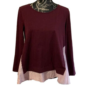Love Purple Long Sleeve Knit Top Women's Small NWT